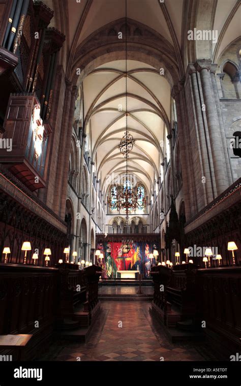 View of interior of Chichester Cathedral with altar Stock Photo - Alamy