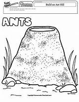 Ant Hill Coloring Page sketch template