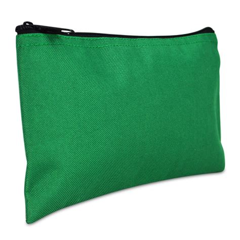 DALIX Bank Bags Money Pouch Security Deposit Utility Zipper Coin Bag in Dark Green - Walmart.com