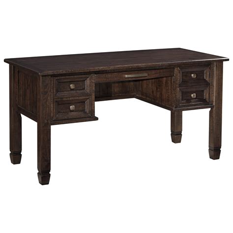 Ashley Signature Design Townser H636-27 Solid Pine Home Office Desk with 3 Drawers | Dunk ...