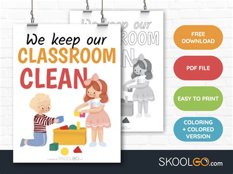 We Keep Our Classroom Clean - Classroom Poster - SKOOLGO