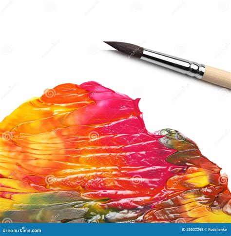 Brush and Abstract Acrylic Painting Stock Photo - Image of stroke, background: 25522268