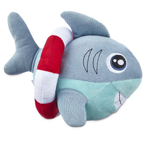 Get your canine excited to go full steam ahead into playtime with the Seaside Summer Shark Plush ...