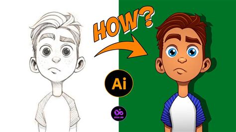 How to Create a Cartoon Character with Adobe Illustrator CC - YouTube