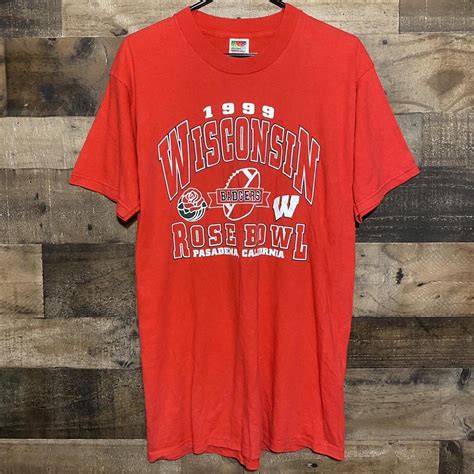 1999 Rose Bowl Wisconsin Badgers Vintage Football... - Depop