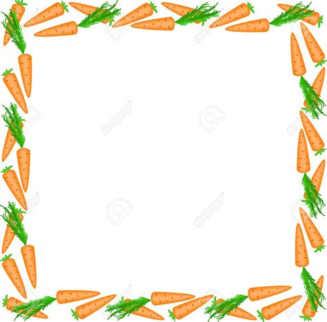 Carrot clipart border #11 | Clip art borders, Bunny crafts, Crafts