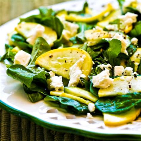 Raw Summer Squash Salad with Arugula and Feta – Kalyn's Kitchen