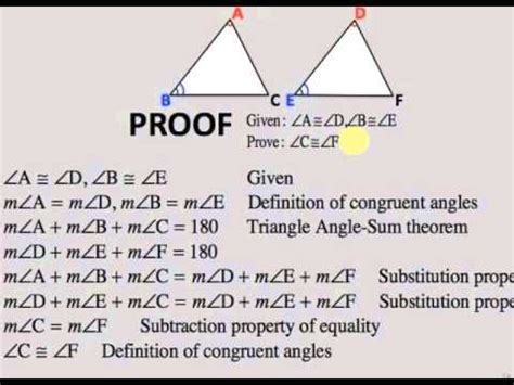 Triangle Third Angles Theorem - YouTube