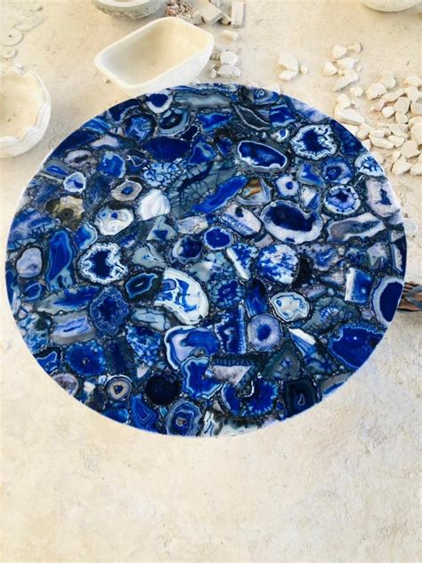 Blue Agate Table Top, Material: Marble at Rs 3000/sq ft in Jaipur | ID: 23760519833