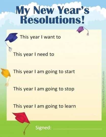 New Year's Resolutions for Kids