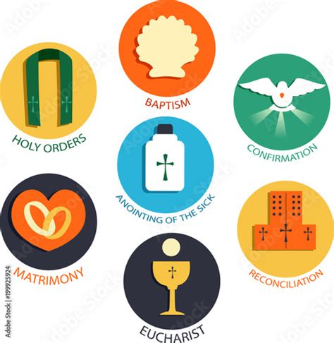 "Seven Sacraments Elements Illustration" Imágenes de archivo y vectores libres de derechos en ...