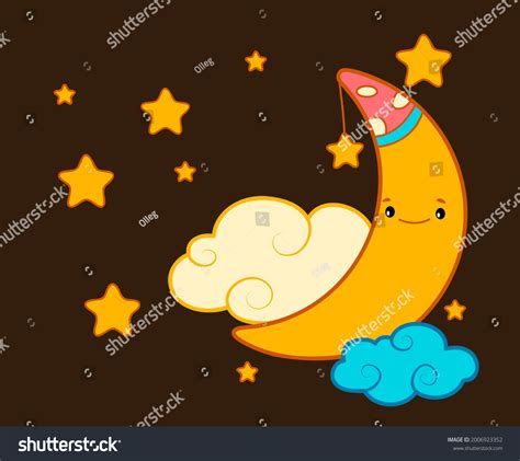 Cute Moon Cartoon Moon Night Clipart Stock Vector (Royalty Free) 2006923352 | Shutterstock