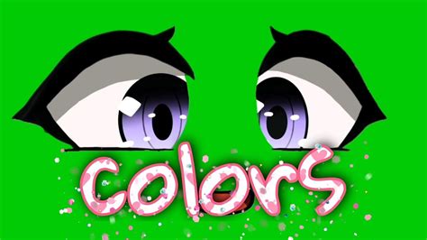 colors | face green screen | gacha green screen - YouTube