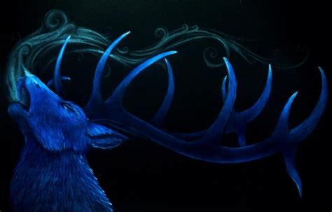 Blue Stag by VoodooDollyArtwork on DeviantArt