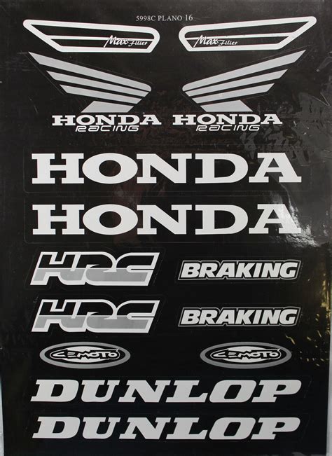 Honda motorcycle decals stickers