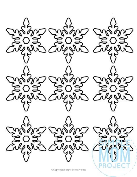 Free Printable Small Snowflake Templates – Simple Mom Project