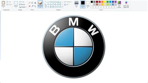 How to draw BMW Logo | Drawing BMW Logo step by step on computer easily ...