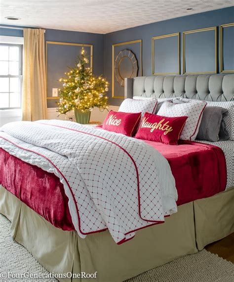 Our Red + White Christmas Bedroom 2015 - Four Generations One Roof