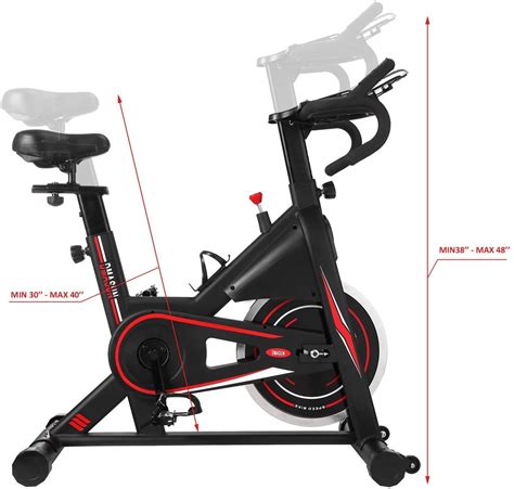 Exercise Bike, DMASUN Indoor Cycling Bike Stationary, Comfortable Seat Cushion - Exercise Bikes