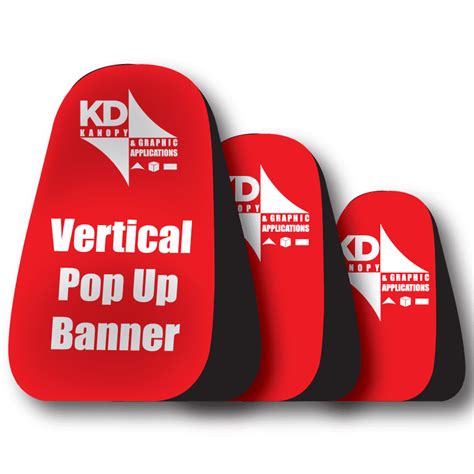 Vertical Pop Up Banner | KD Kanopy - Custom Canopies, Tents, and Signage