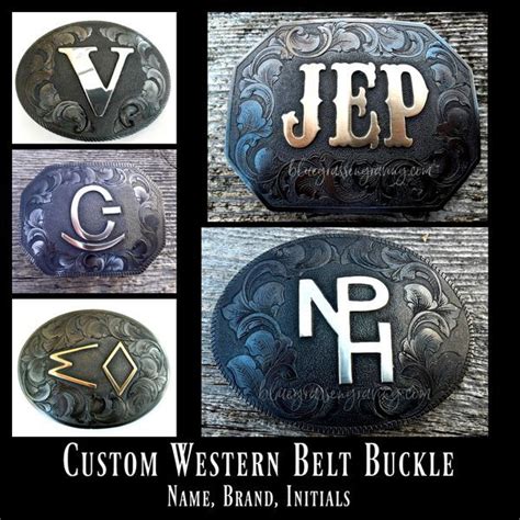 Custom Men's Western Belt Buckle, Personalized in 2020 | Western belts, Western belt buckles ...