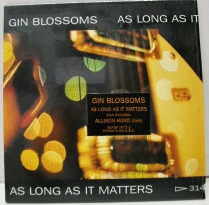 Gin Blossoms - As Long As It Matters (CD, Single) | Discogs