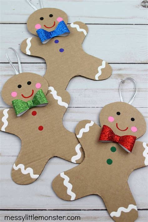 Cardboard gingerbread man craft template included – Artofit