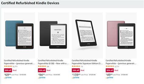 Refurbished Kindle Paperwhite Deals