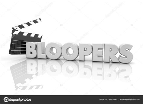 Bloopers Movie Film Clapper Board Mistakes Render Illustration Stock Photo by ©iqoncept 195613506