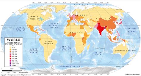 Population Map Of The World