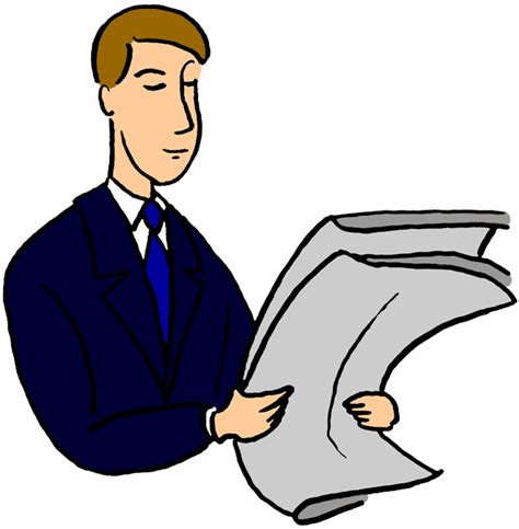 man reading newspaper | Clipart Panda - Free Clipart Images
