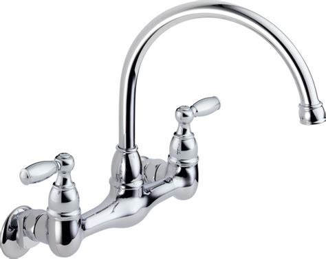 Delta Peerless Double-Handle Wall-Mounted Utility Faucet - Transitional - Utility Sink Faucets ...