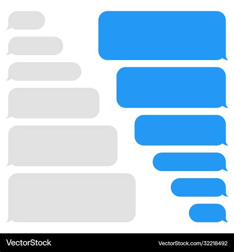 Blank message bubbles chat or messenger Royalty Free Vector