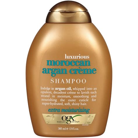 OGX Luxurious Moroccan Argan creme Shampoo, 13 Oz - Walmart.com ...