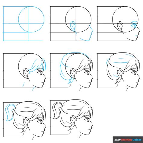 How to Draw an Anime Head and Face in Side View - Easy Step by Step ...