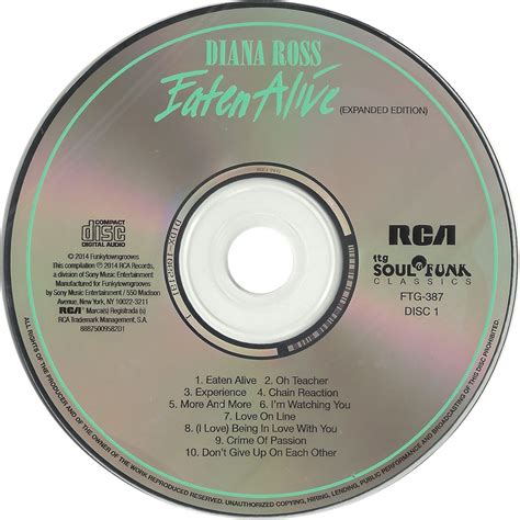 Carátula Cd1 de Diana Ross - Eaten Alive (Expanded Edition) - Portada