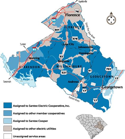 Santee Cooper Service Area Map - Cape May County Map