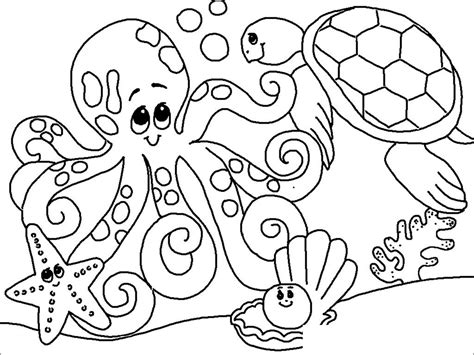 Ocean Animals Coloring Pages - ColoringBay