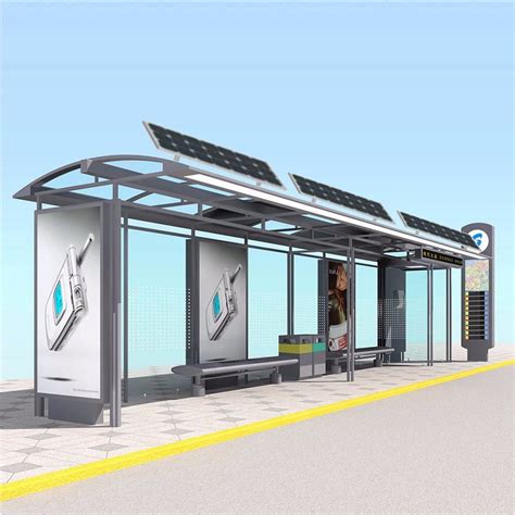Smart Customized Digital Adversting LCD Bus Stop Shelter with Solar ...