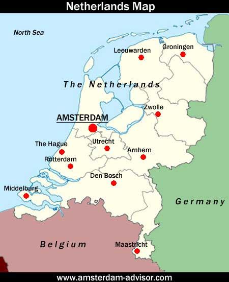 Where Is Amsterdam - Location of Amsterdam on the World Map