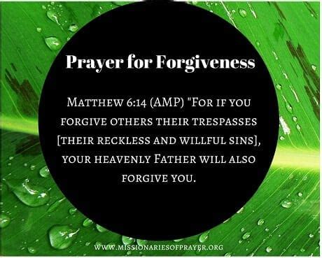 Prayer for Forgiveness