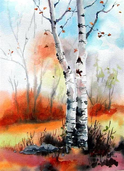 Watercolor Trees, Watercolor Landscape, Landscape Paintings, Watercolor Paintings, Landscapes ...