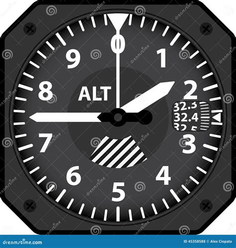 Aircraft Altimeter Stock Vector - Image: 45358588