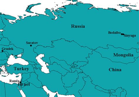 Alexander Raab - June 28, 2002 - Two Maps Showing Locations in Russia, Poland, Ukraine, Austria ...