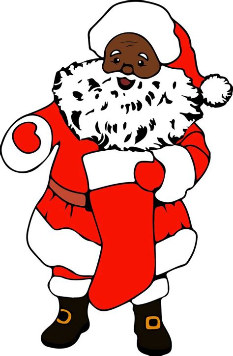 Santa Claus Svg, Png, African American Santa Claus Svg, Black Santa Claus Svg, Santa , Santa ...