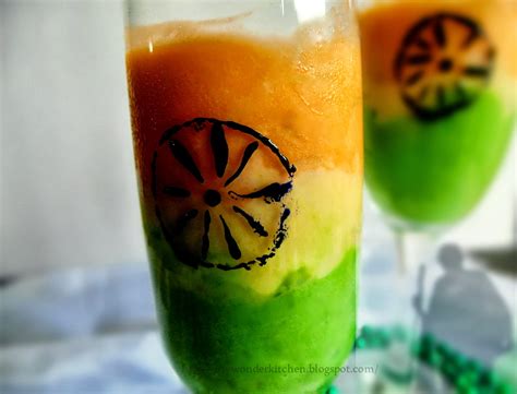 Tri color custard - Celebrating India's republic day ....