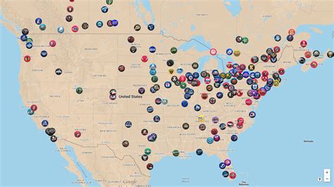 All Nhl Teams Map - Cool map of what sports teams are most popular in ...