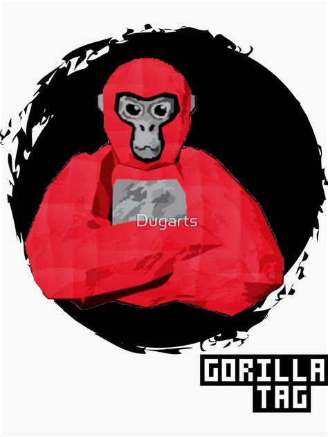 "gorilla tag pfp maker Gorilla Tag vr Red" Sticker for Sale by Dugarts ...