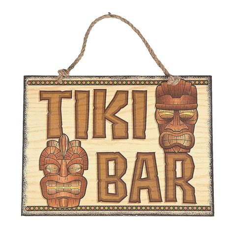 Tiki Bar Sign Wall Decoration - Discontinued | Tiki bar signs, Tiki bar, Tiki