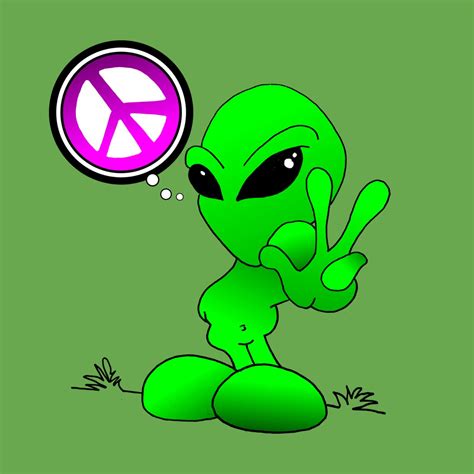 Alien Peace Man in 2021 | Neon wallpaper, Badass drawings, Peace sign art